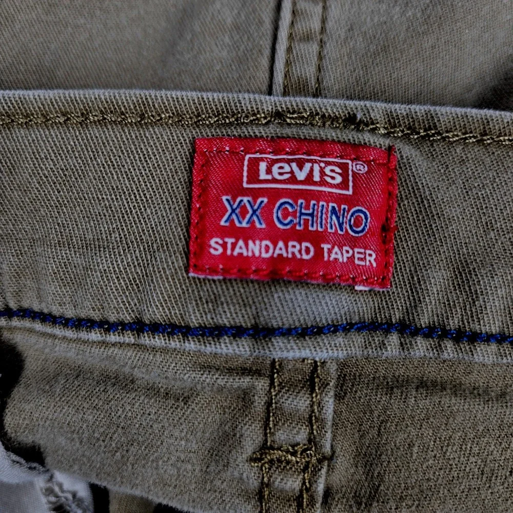 Levi's XX Chino Standard Taper Beige Tan‎ Pants Casual 38x30 (36x28)